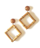 Bronze Bamboo Diamond Earrings