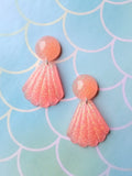 Peachy Mermaid Drop Earrings
