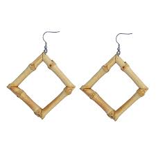 Diamond Tiki Bamboo Earrings